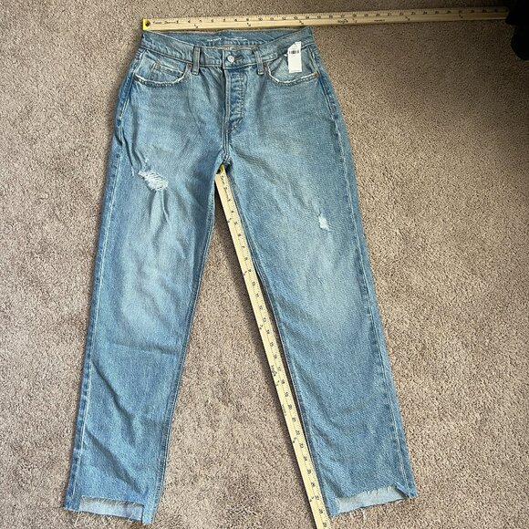 Classic Blue Distressed Women's Jeans - Picture 4 of 5